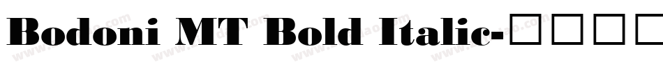 Bodoni MT Bold Italic字体转换